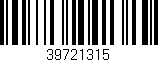Código de barras (EAN, GTIN, SKU, ISBN): '39721315'