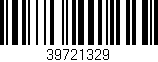 Código de barras (EAN, GTIN, SKU, ISBN): '39721329'