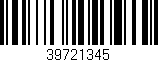 Código de barras (EAN, GTIN, SKU, ISBN): '39721345'