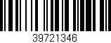 Código de barras (EAN, GTIN, SKU, ISBN): '39721346'