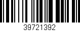 Código de barras (EAN, GTIN, SKU, ISBN): '39721392'