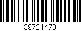 Código de barras (EAN, GTIN, SKU, ISBN): '39721478'