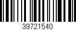 Código de barras (EAN, GTIN, SKU, ISBN): '39721540'