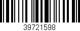 Código de barras (EAN, GTIN, SKU, ISBN): '39721598'