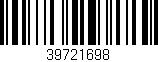 Código de barras (EAN, GTIN, SKU, ISBN): '39721698'