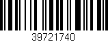 Código de barras (EAN, GTIN, SKU, ISBN): '39721740'