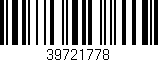 Código de barras (EAN, GTIN, SKU, ISBN): '39721778'