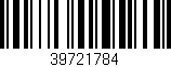 Código de barras (EAN, GTIN, SKU, ISBN): '39721784'