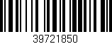 Código de barras (EAN, GTIN, SKU, ISBN): '39721850'