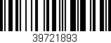 Código de barras (EAN, GTIN, SKU, ISBN): '39721893'