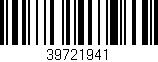 Código de barras (EAN, GTIN, SKU, ISBN): '39721941'