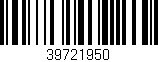 Código de barras (EAN, GTIN, SKU, ISBN): '39721950'