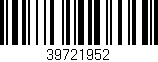 Código de barras (EAN, GTIN, SKU, ISBN): '39721952'