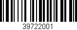 Código de barras (EAN, GTIN, SKU, ISBN): '39722001'