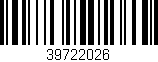 Código de barras (EAN, GTIN, SKU, ISBN): '39722026'