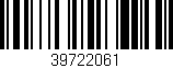 Código de barras (EAN, GTIN, SKU, ISBN): '39722061'