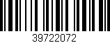 Código de barras (EAN, GTIN, SKU, ISBN): '39722072'