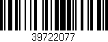 Código de barras (EAN, GTIN, SKU, ISBN): '39722077'