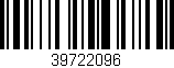 Código de barras (EAN, GTIN, SKU, ISBN): '39722096'