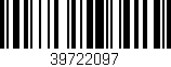 Código de barras (EAN, GTIN, SKU, ISBN): '39722097'