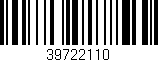 Código de barras (EAN, GTIN, SKU, ISBN): '39722110'