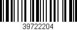 Código de barras (EAN, GTIN, SKU, ISBN): '39722204'
