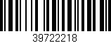 Código de barras (EAN, GTIN, SKU, ISBN): '39722218'