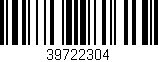 Código de barras (EAN, GTIN, SKU, ISBN): '39722304'
