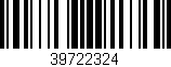 Código de barras (EAN, GTIN, SKU, ISBN): '39722324'