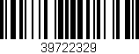 Código de barras (EAN, GTIN, SKU, ISBN): '39722329'