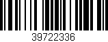 Código de barras (EAN, GTIN, SKU, ISBN): '39722336'