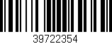 Código de barras (EAN, GTIN, SKU, ISBN): '39722354'