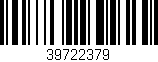 Código de barras (EAN, GTIN, SKU, ISBN): '39722379'