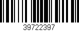 Código de barras (EAN, GTIN, SKU, ISBN): '39722397'