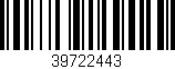 Código de barras (EAN, GTIN, SKU, ISBN): '39722443'