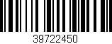 Código de barras (EAN, GTIN, SKU, ISBN): '39722450'