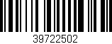 Código de barras (EAN, GTIN, SKU, ISBN): '39722502'