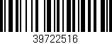 Código de barras (EAN, GTIN, SKU, ISBN): '39722516'
