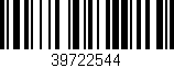 Código de barras (EAN, GTIN, SKU, ISBN): '39722544'