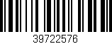 Código de barras (EAN, GTIN, SKU, ISBN): '39722576'
