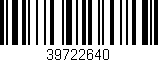 Código de barras (EAN, GTIN, SKU, ISBN): '39722640'