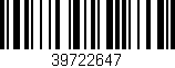 Código de barras (EAN, GTIN, SKU, ISBN): '39722647'