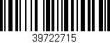 Código de barras (EAN, GTIN, SKU, ISBN): '39722715'