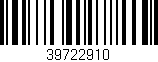 Código de barras (EAN, GTIN, SKU, ISBN): '39722910'