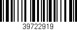 Código de barras (EAN, GTIN, SKU, ISBN): '39722919'