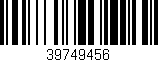 Código de barras (EAN, GTIN, SKU, ISBN): '39749456'