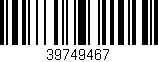 Código de barras (EAN, GTIN, SKU, ISBN): '39749467'