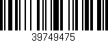 Código de barras (EAN, GTIN, SKU, ISBN): '39749475'