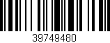 Código de barras (EAN, GTIN, SKU, ISBN): '39749480'