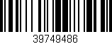Código de barras (EAN, GTIN, SKU, ISBN): '39749486'